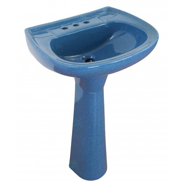 Mexican Talavera Pedestal Sink Splash Adriatico Negro